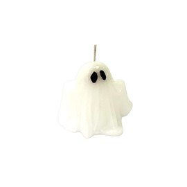 Cereria Di Giorgio - Candela a Forma di Fantasma - Colore Bianco - Altezza 6.5 cm - Halloween - Idea regalo - Artigianale