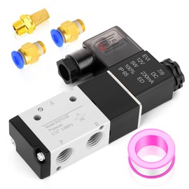 ERGAOBOY 1/4" BSP 12V Single Coil Pilot Operated Electric Solenoid Valve with 2 Positions and 3 Way Connection (3V210 08)