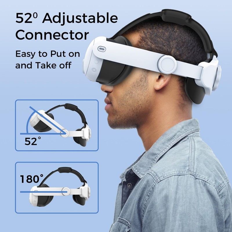 Head Strap for Oculus Quest 3, Adjustable Elite Strap Replacement,
