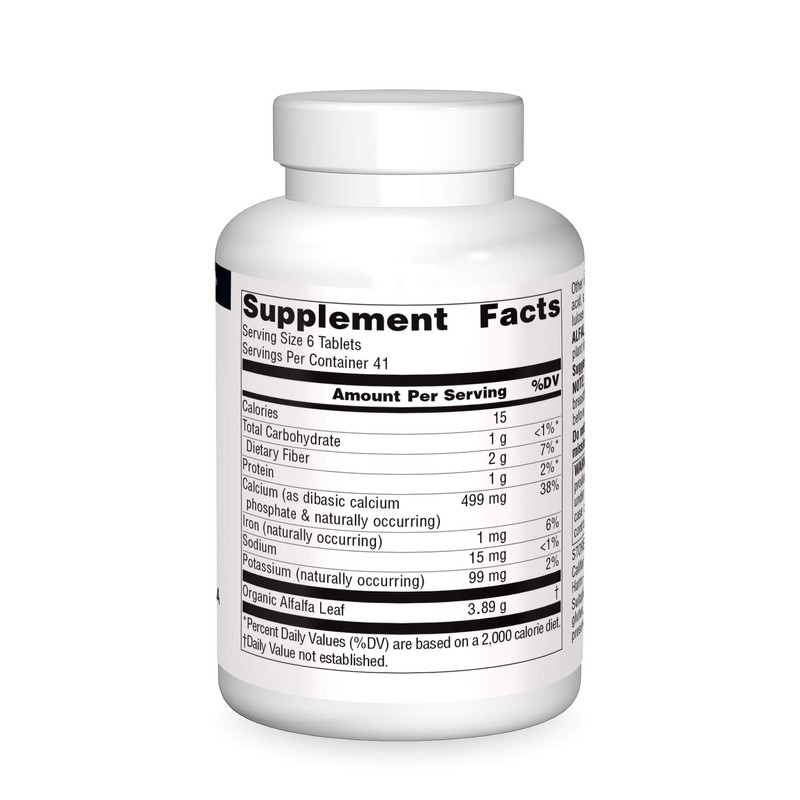 Source Naturals Alfalfa 10 Grain Dietary Supplement - 250 Tablets