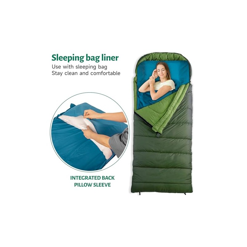 Ultralight Satin Sleeping Bag Liner for Travel and Camping