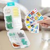 4PCS 7-Day Pill Organizer with Labels – Compact Daily Medication