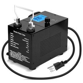 60W Electric Rope Cutter, Hot Knife Bench Cutting Tool with LCD Display & Adjustable Temp for Nylon, Fabric, Belt, Ribbon, Canvas, Webbing – Ideal Heat Blade Cutting Tool