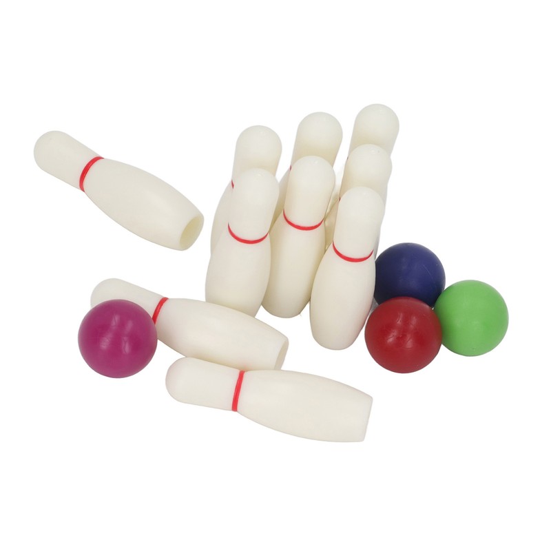 Kids Bowling Set Educational Interactive Resin with 10 Bowling Pins