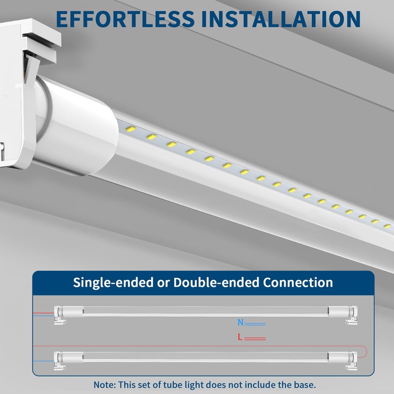 4 Pack T8 LED Bulbs 4 Foot, 14W 2450LM 6000K
