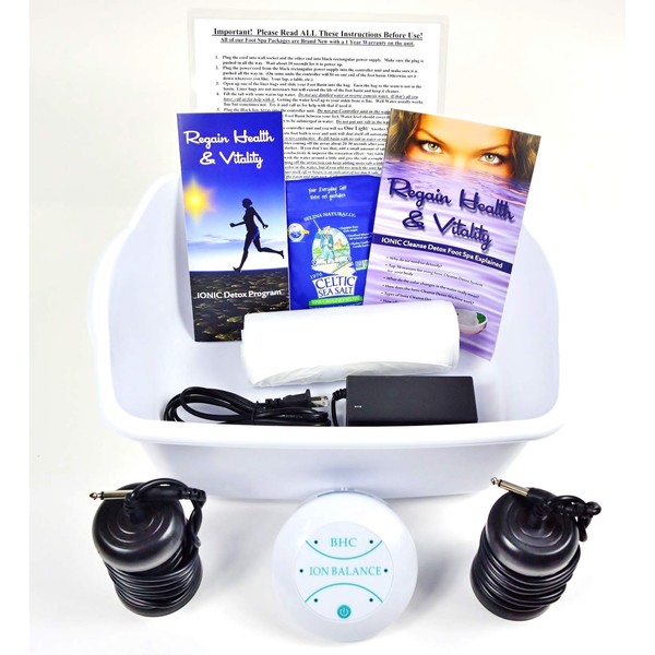 Ionic Foot Cleanse Ion Detox Foot Bath Machine. Foot Spa Bath for Home Use. Free Regain Health & Vitality Booklet & Brochure!