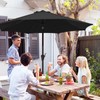 JEAREY 10ft Olefin Patio Umbrellas Outdoor Umbrella with Auto Tilt