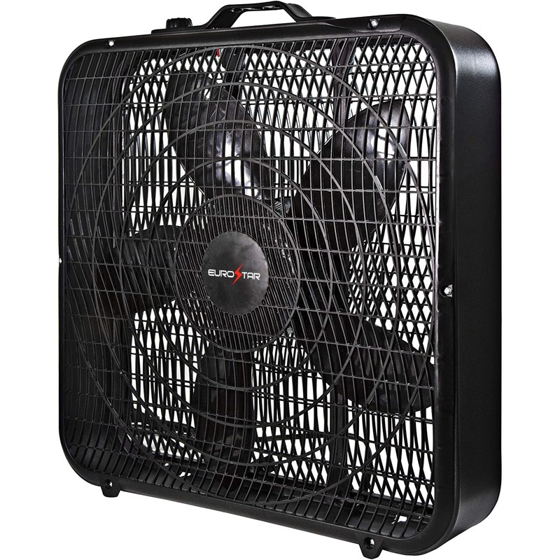EUROSTAR 20" Box Fan, Black