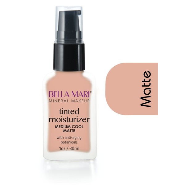 Bella Mari Natural Liquid Foundation, Medium Cool, Matte; 1floz