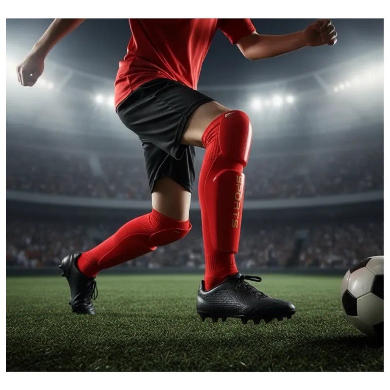25-28cm Antideslizantes Fútbol Y Manga Media Y Espinillera