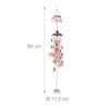 Relaxdays Wind Chime Bells & Elephants, Metal Chime, 90 cm