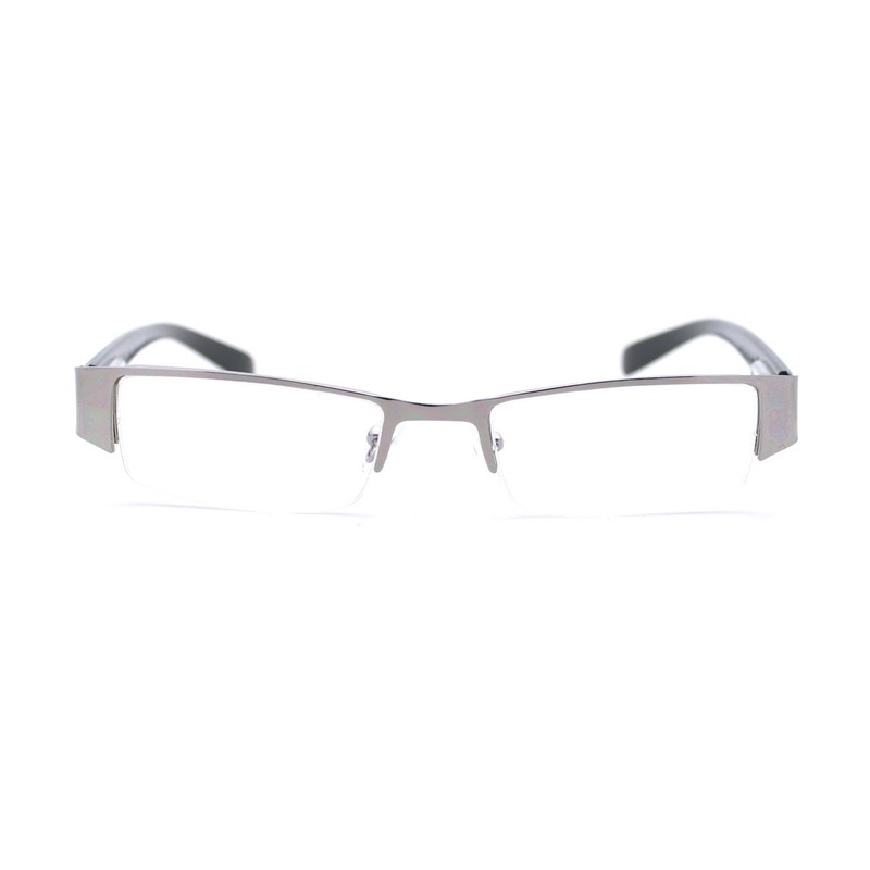 JuicyOrange Magnified Reading Glasses Rectangular Half Rim Spring Hinge Frame