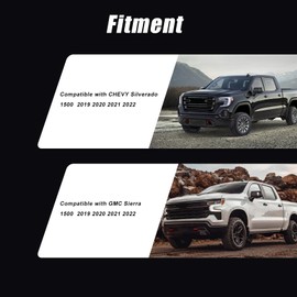 FZJDSD Black Pillar Posts Window Trim Stickers 6Pcs Gloss Black Compatible with Chevy Silverado GMC Sierra 1500 2019-2022,Door Window Pillar Posts Molding Cover Trim Stickers Anti Scratch