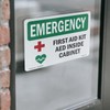 First Aid Kit AED Inside Cabinet With Symbol OSHA Emergency
