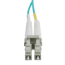CableWholesale Aqua Blue 10 Gbit Fiber Optic Cable, 3 Meter (10 feet) LC to LC Lucent Connector Duplex 50/125 OM3 Multi-Mode Fiber Optic LC-LC Optical Connection Cable