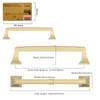 Amerdeco 10 Pack Brushed Gold Cabinet Pulls 5 Inch(128mm) Hole