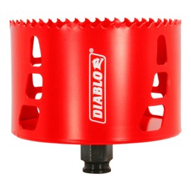 Diablo Bi-Metal Hole Saw with Variable Tooth Design for Faster Cuts - Fits with Snap-Lock Plus Mandrel System - 4" Diameter, 2-3/8" Length - DHS4000