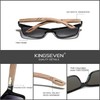 KINGSEVEN Polarised Sunglasses Men's Wooden Fashionable Retro Sunglasses Made of