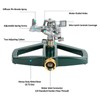 STYDDI Sprinklers for Yard, Metal Impact Sprinkler with Metal Base,