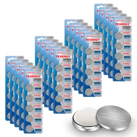 Tenergy CR2025 3V Lithium Button Coin Cell Batteries, Ideal for Key Fob Battery cr2025, Watches, Calculators, Thermometers, Glucometers, and More, 100 Pack