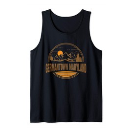 Vintage Germantown, Maryland Mountain Hiking Souvenir Print Tank Top