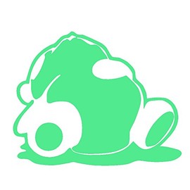 STICKER DAD Sleeping Panda JDM Tuner V1 Vinyl Decal by StickerDad® - Size: 4", Color: Lime Green - Windows, Walls, Bumpers, Laptop, Lockers, etc.