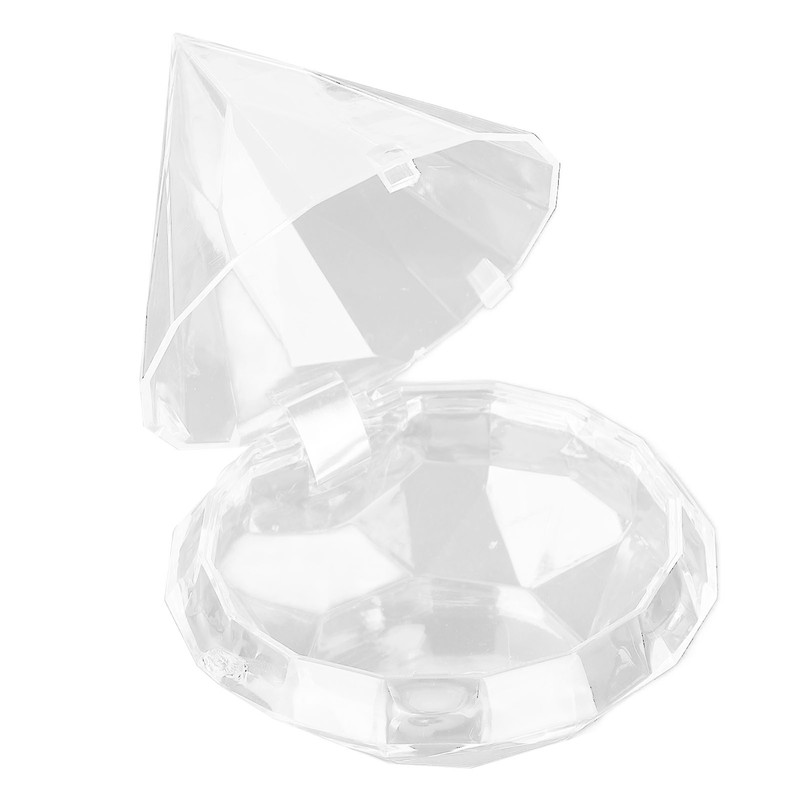Candies Box Diamond Shaped Clear Jar Transparent Plastic Candy Storage