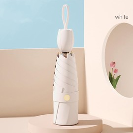 Mini Sun Travel Umbrella Ring handle Coating Layer Fabric Blocking/anti UPF 50 UV Protection 99.9% Compact Folding Purse Umbrella/Lightweight Small Portable BackpackMen Women Kids/Rain/ Sun/Travel