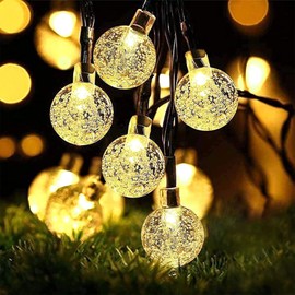 Lezonic Solar String Lights Outdoor, 30LEDs Solar Garden Lights with 8 Modes, Fairy Lights Waterproof 5M/16Ft Indoor/Outdoor String Lights for Patio, Yard, Christmas, Wedding Decor (Warm White)