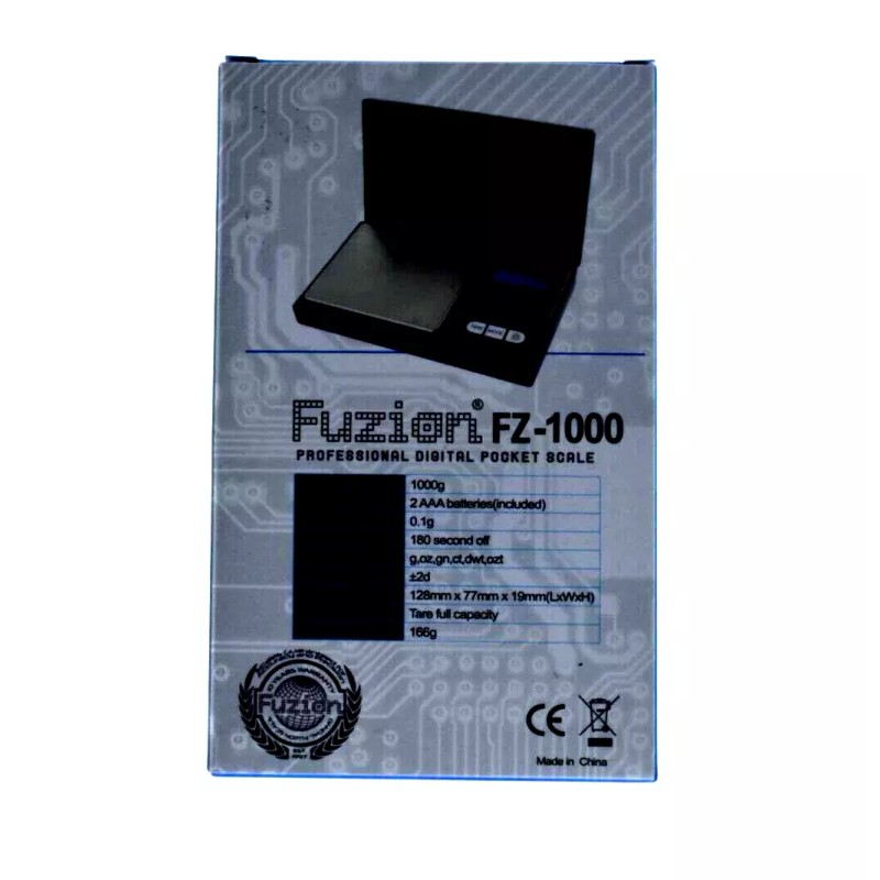 FUZION FZ-1000 - 1000GX 0.1G- PROFESSIONAL DIGITAL POCKET SCALE