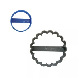 AJT CIRCLE CENTER LINZER JAM FILLED COOKIES SET OF 2 COOKIE CUTTERS USA PR1861