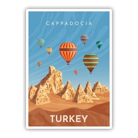 Squiddy Cappadocia Turkey - Vinyl Sticker Decal for Phone, Laptop, Water Bottle (3" high)