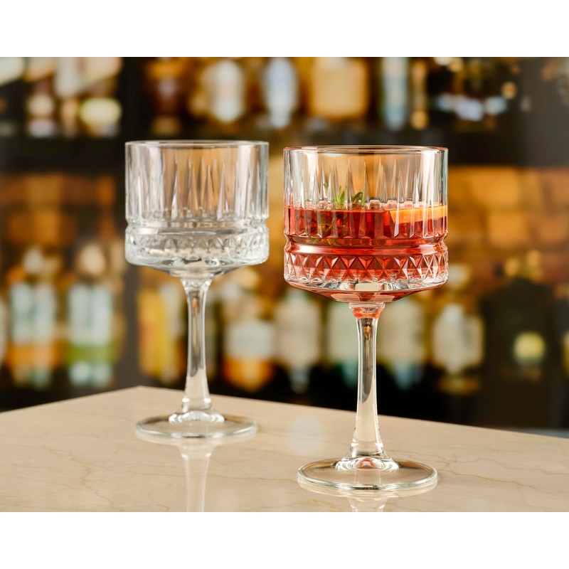 Pasabahce Premium Vintage Extra Large Coupe Glasses Set of 4