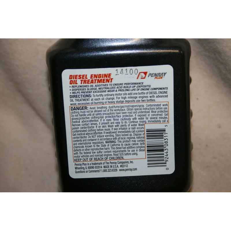 Penray Diesel Engine Oil Treatment "Helps Protect Engine" NEW FREE