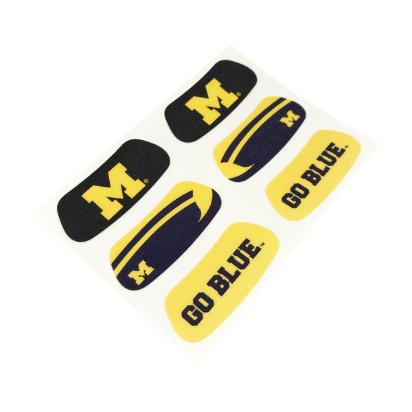EyeBlack University of Michigan Wolverines Under Eye Fan Sticker-College - Football, Basketball, Softball, Baseball, Tailgate, Cheer- Peel-n-Stick- 6 Strips (3 Pairs)
