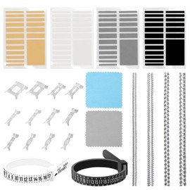 24 pieces ring size adjuster, ring invisible adjuster, ring size measuring device, loose ring adjuster set, for loose rings, wedding rings, etc