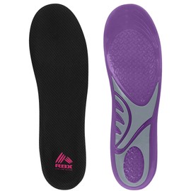 RBX Massaging Sport Gel All Day Comfort Insoles, Full Length (Women, 6-10, Purple)