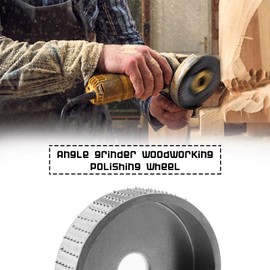 EMSea Wood Sanding Carving Shaping Disc Tungsten Carbide Angle Grinding Wheel for Woodworking Angle Grinder Attachment Tool - Silver