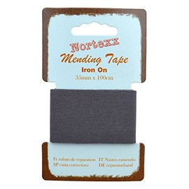 Nortexx Iron On Repair Tape-Dark Grey, 100% Cotton, 14 x 8 x 1 cm