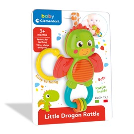 Baby Clementoni - Little Dragon Rattle, Toy for Children 3 Months, Made in Italy - 17838