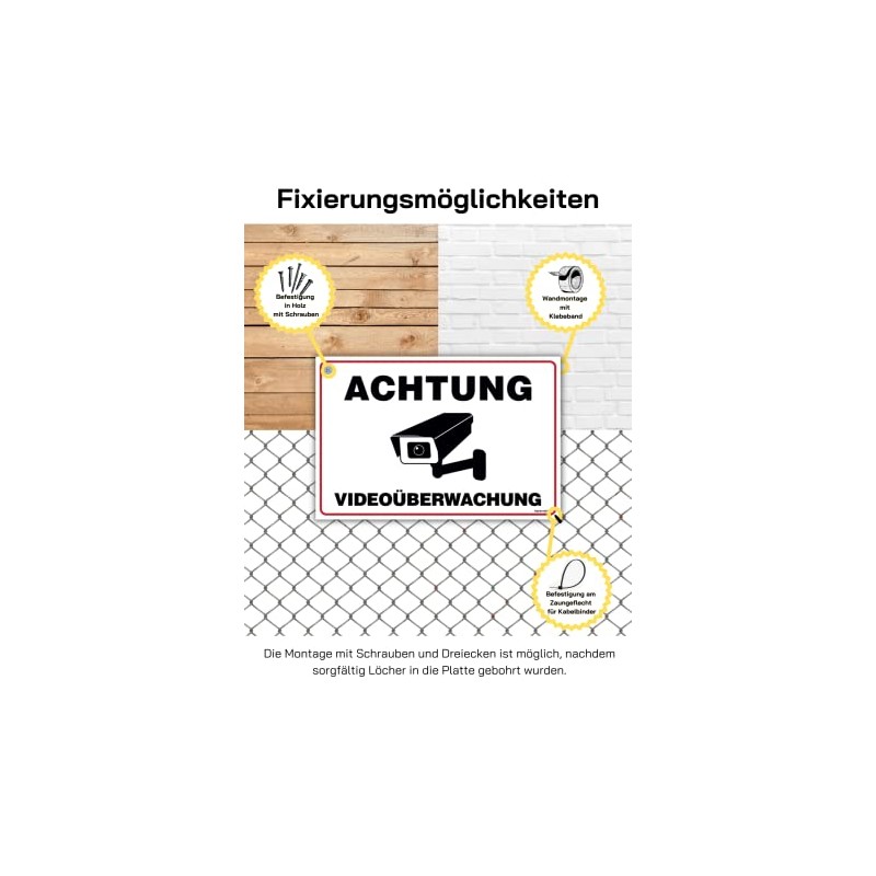 notlok Safety Work Video Surveillance PVC Sign [ 30 x