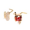 9pcs Nose Studs Set Golden Stainless Steel L Shape Shiny