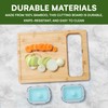 Happylivery Bamboo Cutting Board - Includes 2 Collapsible Containers -