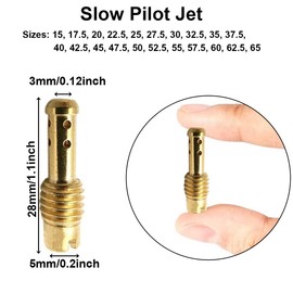 ZAMDOE Carburetor Pilot Slow Jet Kit for MIKUNI VM/TM/TMX VM22/210 AX100 EN GN TZR TMS, Used for 125cc 150cc 200cc 250cc Engine Motorcycle Dirt Pit Bike Carburetor Jet Kit 15-65