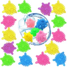 20 Pieces Colour Mix Washing Machine Ball Washing Reusable Washing Machine Cleaning Ball Dryer Laundry Ball Washing Machine Mini Washing Ball Plastic Dryer Balls Reduces Drying Time