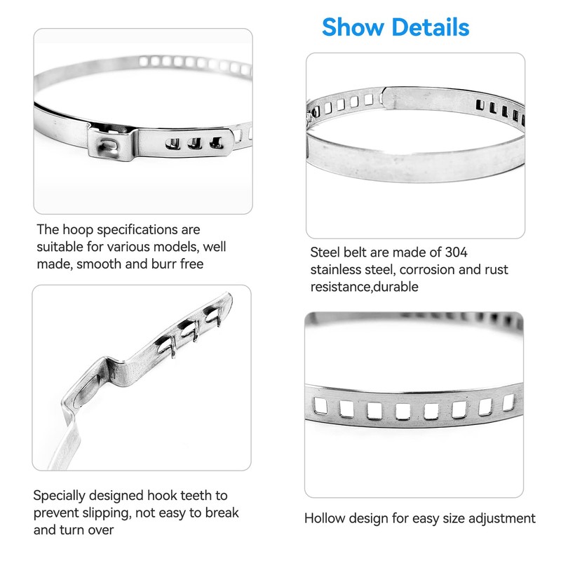 42 Pcs Hose Clips Set, CV Boot Clips, Stainless Steel