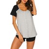 Ekouaer Women's Pajama Set Short Sleeve Sleepwear Soft Pj Set
