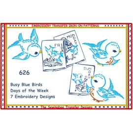Blue Birds Embroidery Iron-onTransfe