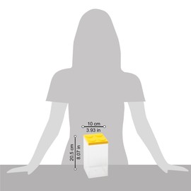 OMADA 1500ml Clear Plastic Brick Candy Container with Coloured Lid 10 x 10 x 20.5 cm