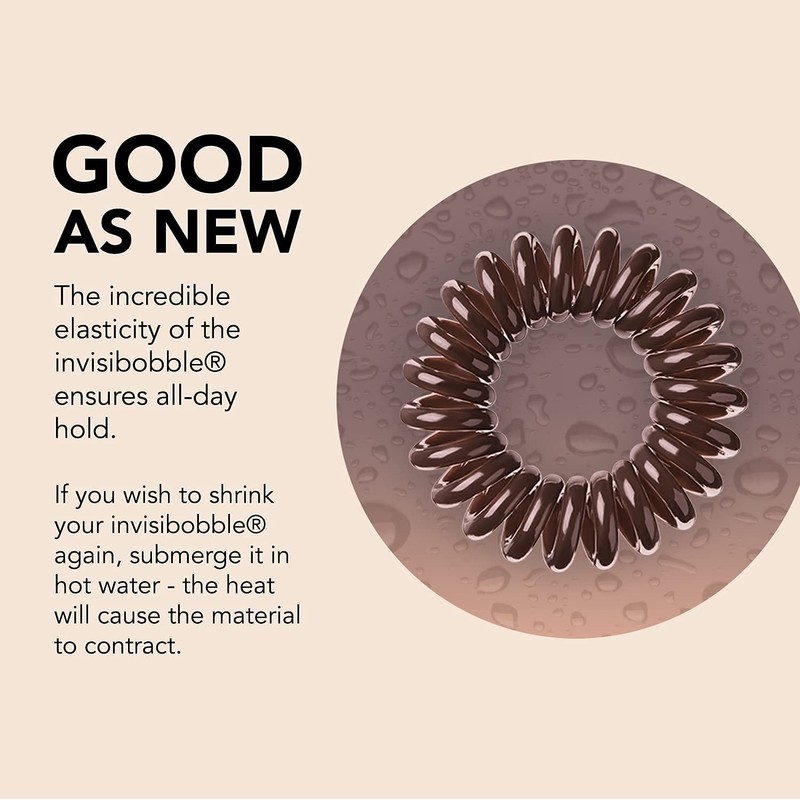 invisibobble Original Traceless Spiral Hair Ties With Strong Grip, Non-Soaking,